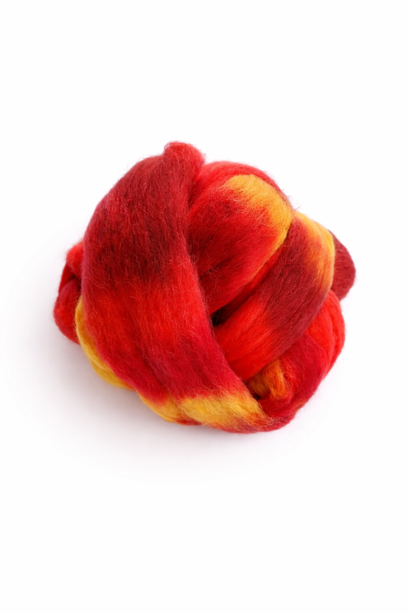 Lana peinada multicolor